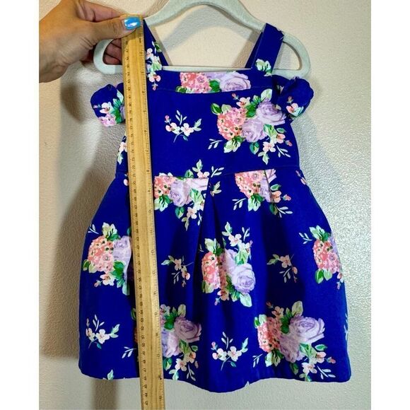 Janie And Jack Lavender Bouquet All Bloom Off The Shoulder Toddler Girl Dress 2T - Picture 5 of 8